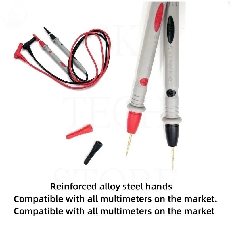 Silicone Wire Universal Probe Test Leads Pin 1000V 20A Digital Multimeter Probe Test Leads Needle Tip Common 20A Mutimeter Jacks