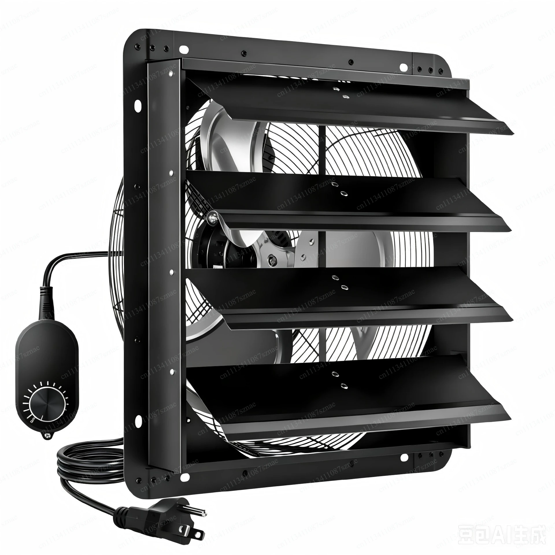 High Temperature Resistant Auto Shutter Exhaust Fan Ventilation Window Industrial Exhaust Fan for Kitchen Air Suction Fan