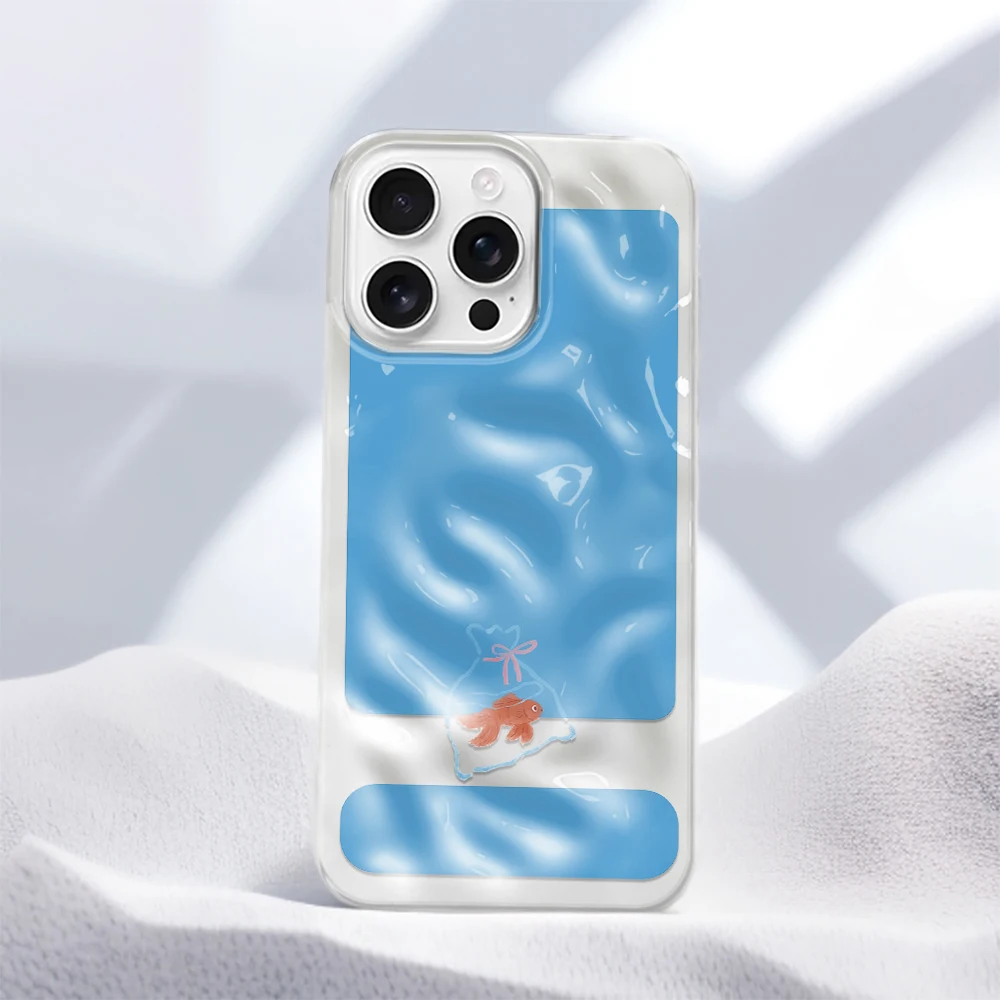 Small Minimal Blue Glam Cool Chic Luxury Y2K Phone Case For iPhone Plus New 13 Best 17 Air 11 15 14 Pro 12 16 Soft Max Top