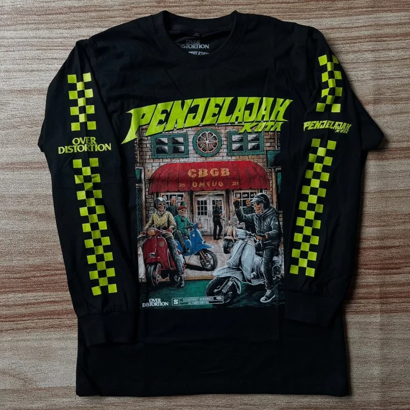 

Весенне-осенняя мужская футболка с длинным рукавом, уличная одежда в стиле ретро с графическим принтом, белая футболка с клетчатыми рукавами, дизайн y2k