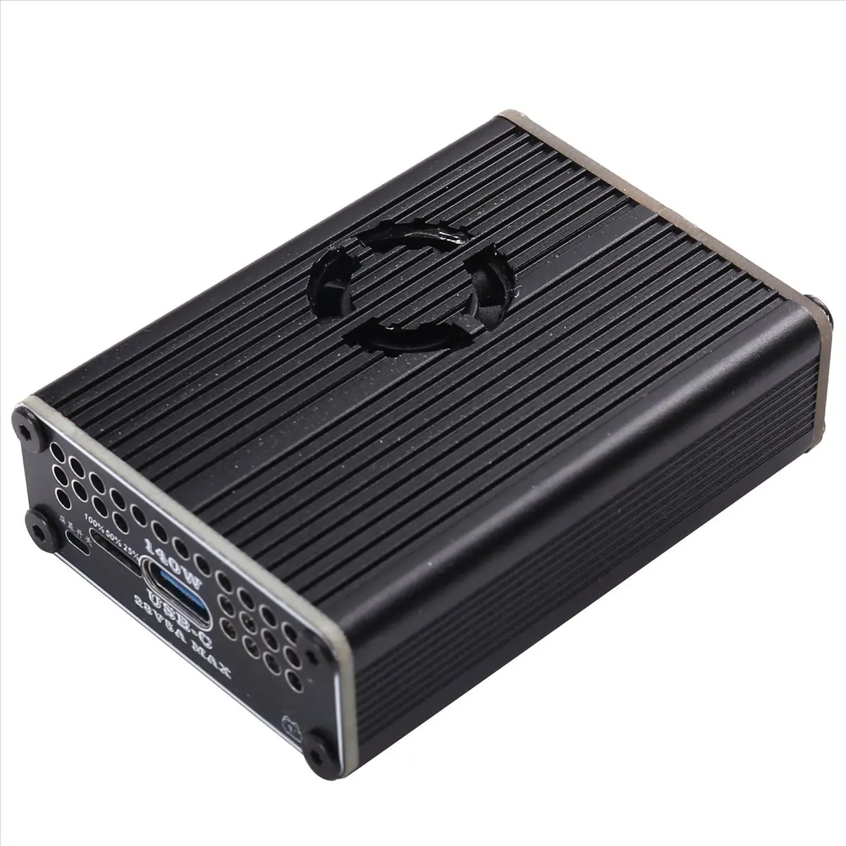 HDL PD3.1 140W Bidirectional Fast Charger TYPE C USB 2S with Cooling Fan for LiFePO4/Li-Ion Batteries -PD3.1/QC4+/DRP Black