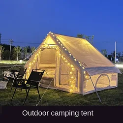 Outdoor Camping Tent, Portable Air Tent, Rainproof Equipment, 2-5 People, Family Camping Supplies, 3 Layer, 4m², 6.3m² Tent