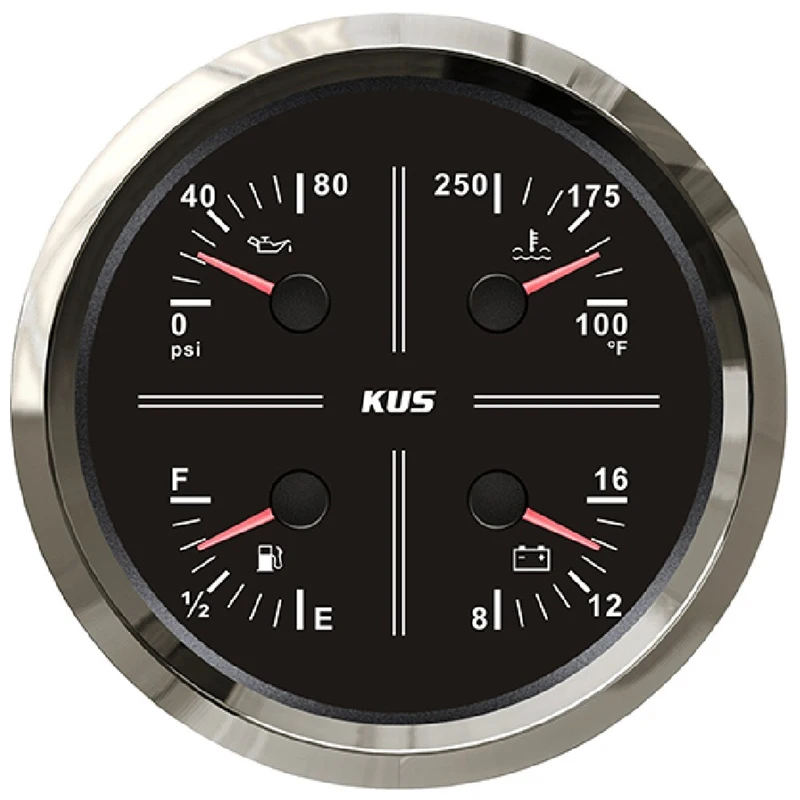 

KUS Free Shipping Auto Multifunction Devices 110mm 0-190ohm Fuel Gauges 100-250℃ Water Temp Meters 0-80Psi Oil Pressure Gauges