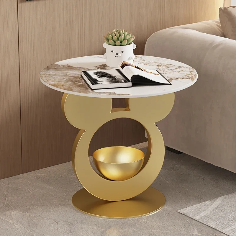 Designer Unique Coffee Table Books Space Saving Side Table Marble Top Living Room Mesa De Centro De Sala Entrance Hall Furniture image 2
