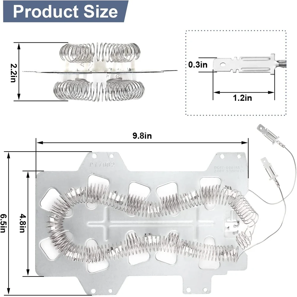 DC47-00019A Replacement Parts, Heavy Duty Dryer Heating Elements for Samsung Dryer Heating Elements 2068550, AP4201899