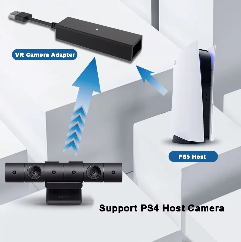 VR موصل كاميرا صغيرة محول USB3.0 PS Vr موصل إلى PS5 مهائي كابلات لملحقات ألعاب بلاي ستيشن 5 PS4 لديها شعار