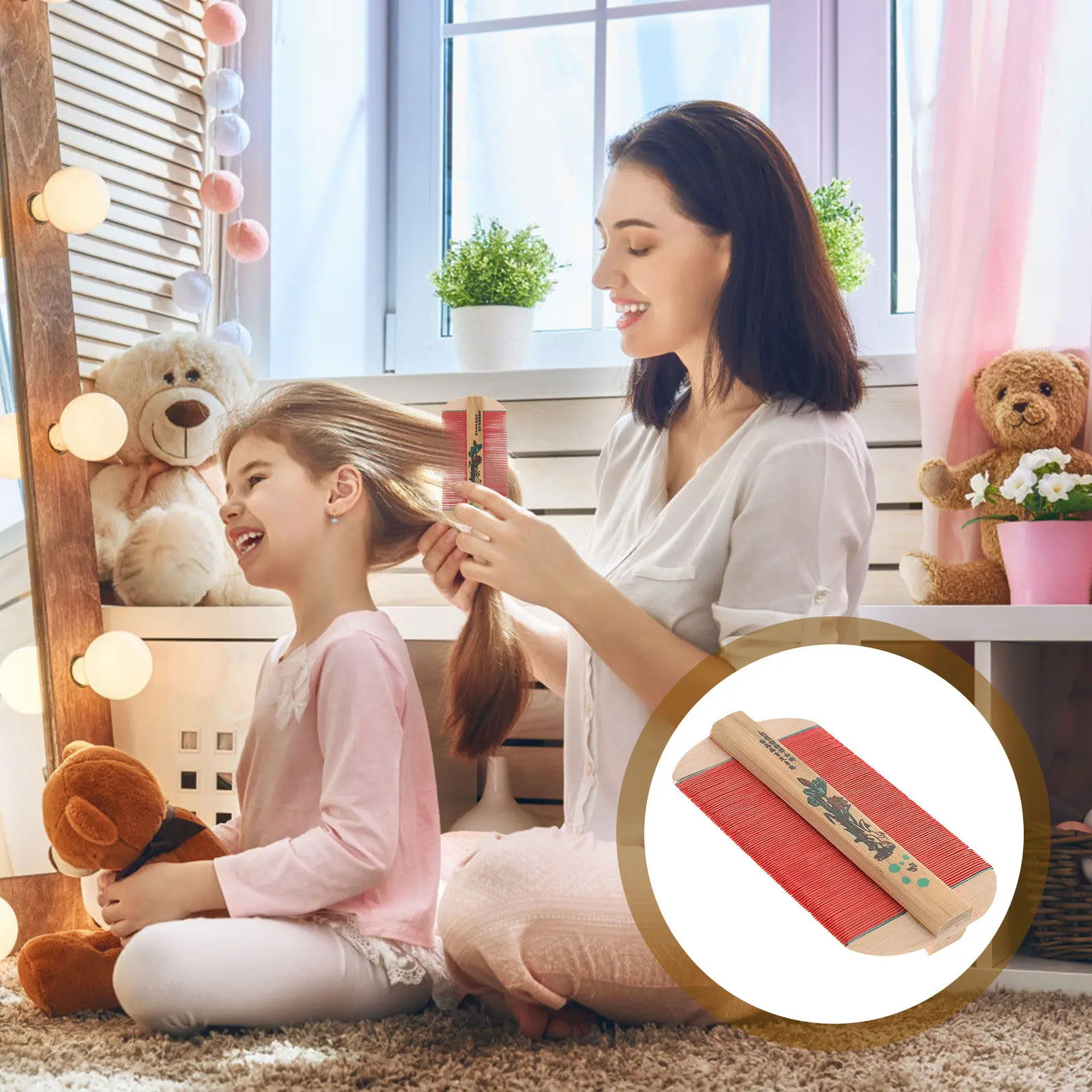 

Деревянная расческа для волос - прочная, удобная, гладкая, для путешествий и использования на открытом воздухе, в ретро-стиле, подарок для семьи и друзей