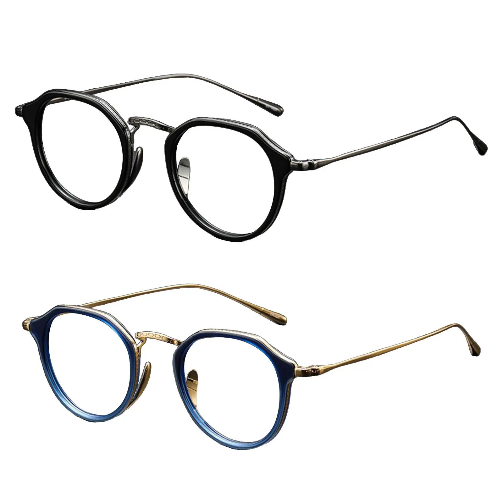 

Pure Titanium Glasses Frames, Oval Oversized Full Rim Eyeglasses Frames, Eyewear Frames