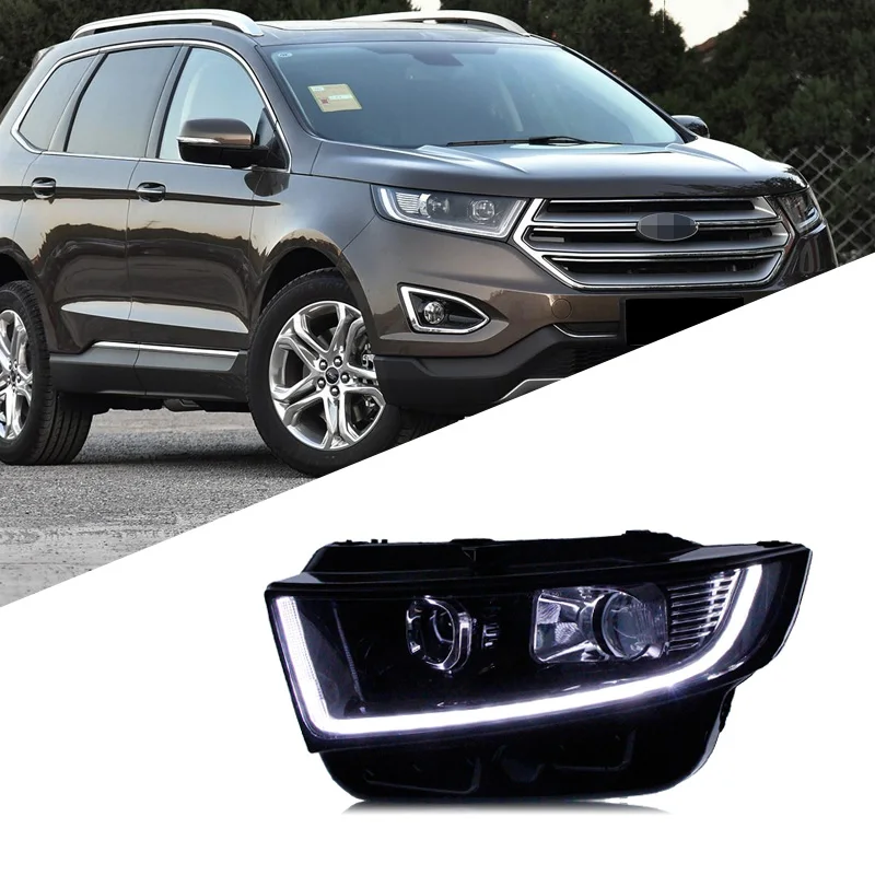 Suitable for Ford Edge 2015-2018 headlight assembly modified LED daytime running lights streamer turn lights xenon lights