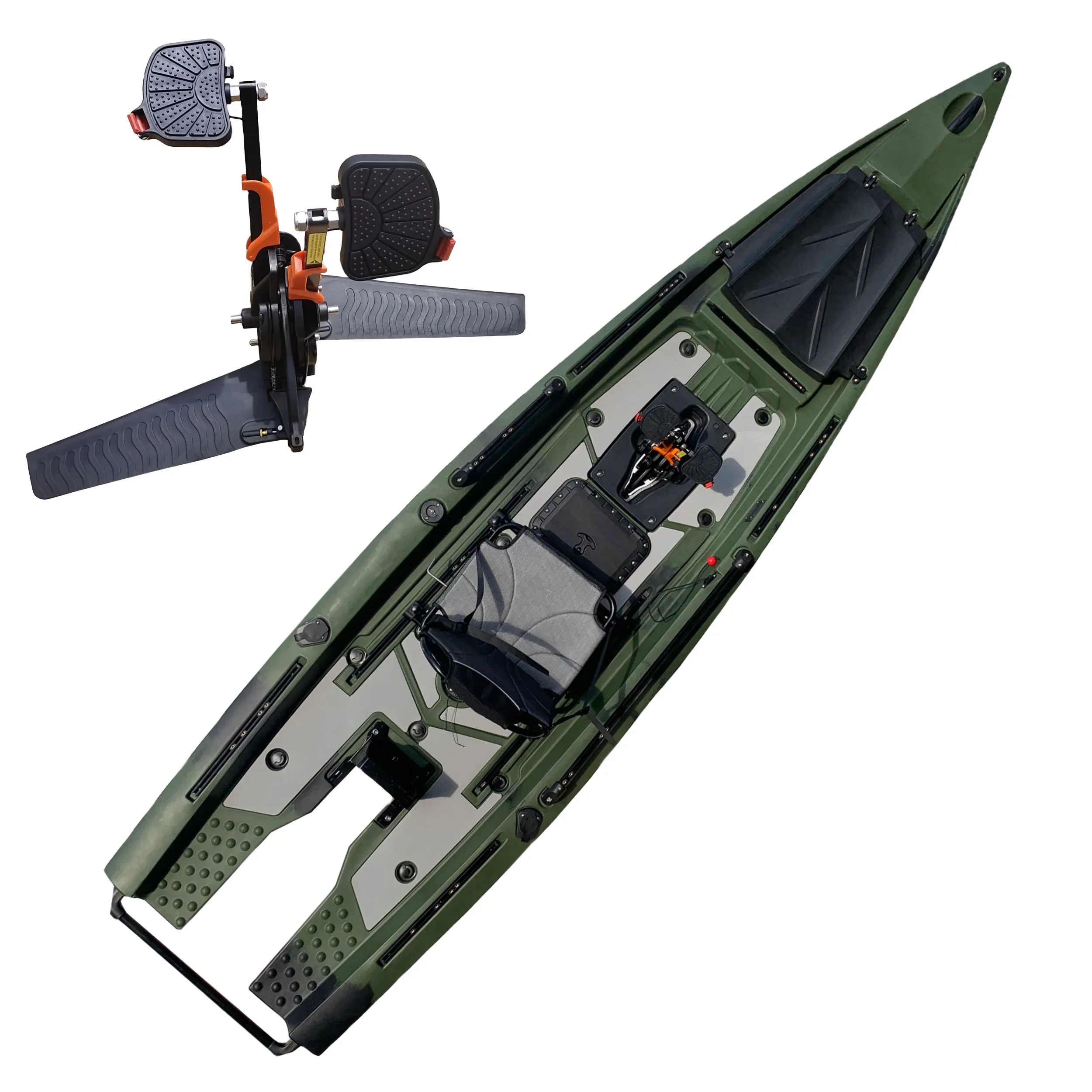 new develop 4m single skiff boat sit on top electric motor canoe fishing kayak