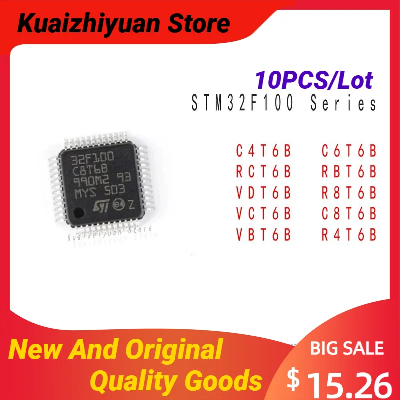 10PCS/Lot New And Original STM32F100C8T6B STM32F100R8T6B STM32F100RBT6B STM32F100C6T6B STM32F100VBT6B 32F100VCT6B Quality Goods