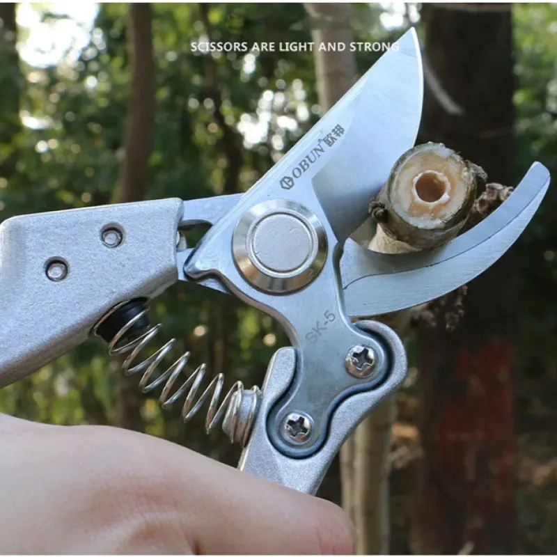 Professional Orchard Pruning Shears Stainless Steel Fruit Tree Branch Cutter Ergonomic Hand Pruner for Thick Wood Outdoor Garden