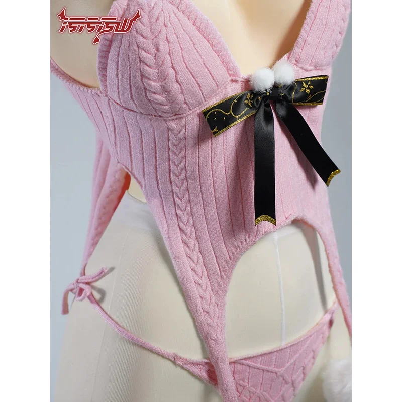 

DY20Anime Azur Lane Owari Косплей Костюм Owari Bunny Костюм Платье Owari Розовый Свитер Дизайн Посудомоечной Машины Аниме Косплей25