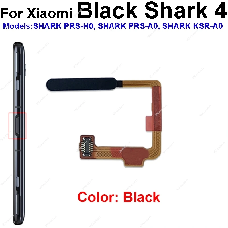 FingerPrint Sensor For Xiaomi BlackShark 4 4 Pro 4S Pro On OFF Power Button FingerPrint Touch ID Fingerprint Flex Cable Parts