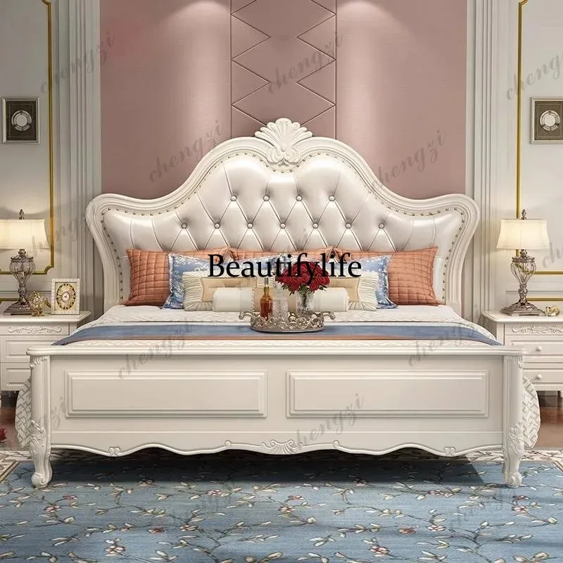 

High Sleeper European Double Bed White Wooden Adults Bedroom Loft Double Bed Full Size Modern Modern Camas De Casal