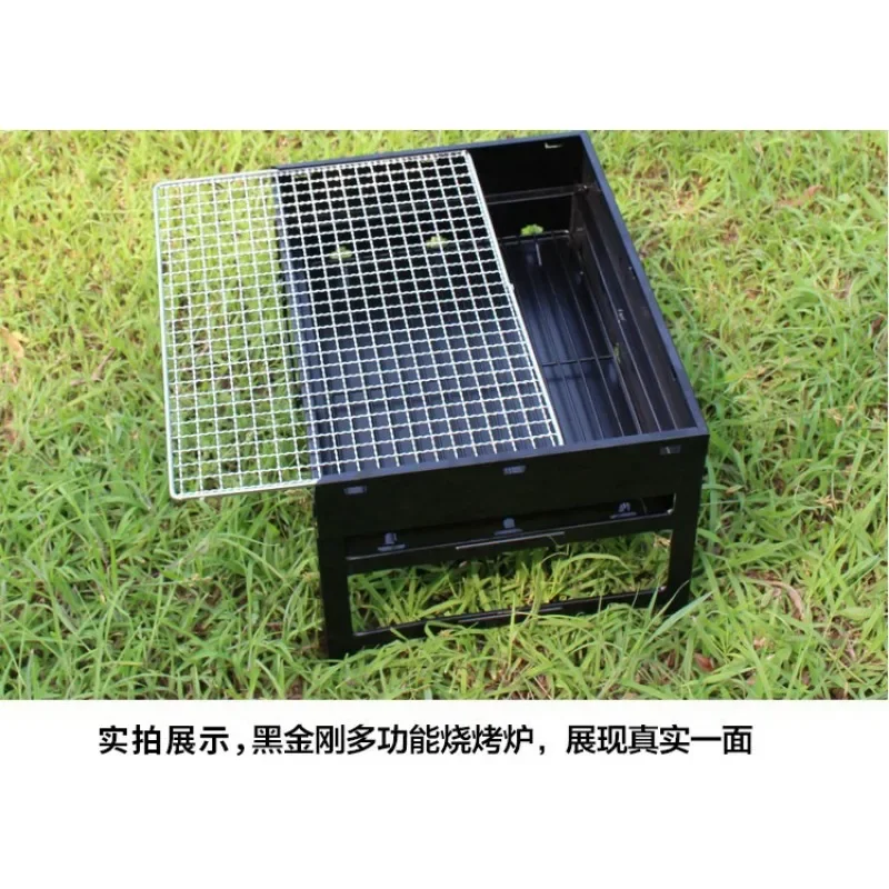 Portable BBQ Charcoal Grill Stainless Steel Small Mini Tool Kit Outdoor Cooking Camping Picnic Beach  barbecue accessories