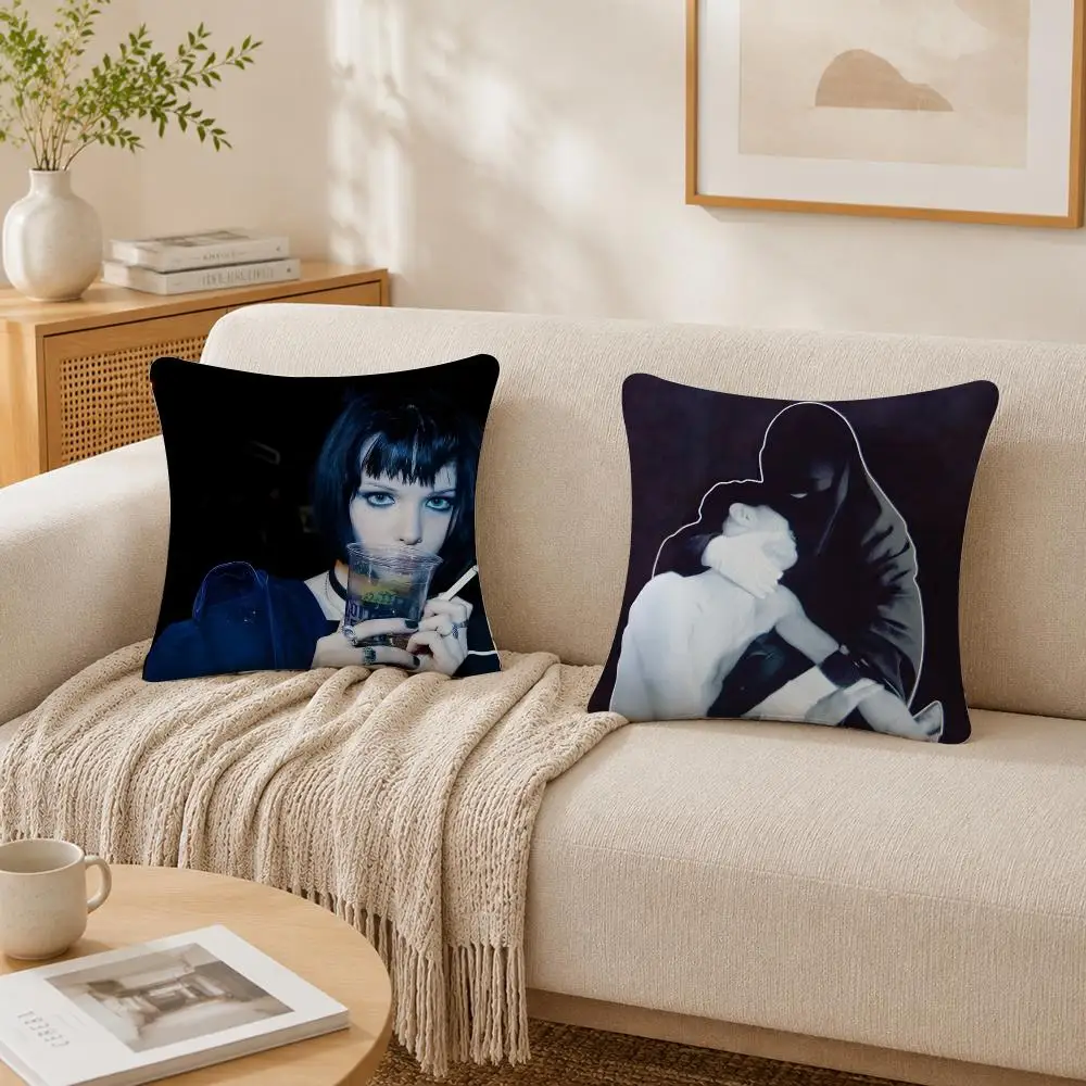 Popular Music Band Crystal C-Castles Cushion Cover Plush Decorative Pillow Case With Hidden Zipper Cutecore Room Decor For Home