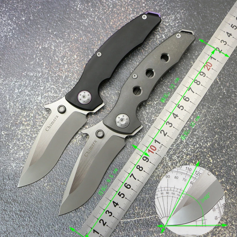 METEOR Chimera Coltello pieghevole Lama M390 Manico in lega di titanio Caccia da campeggio Sopravvivenza esterna Tattica Pesca Cucina Strumenti EDC