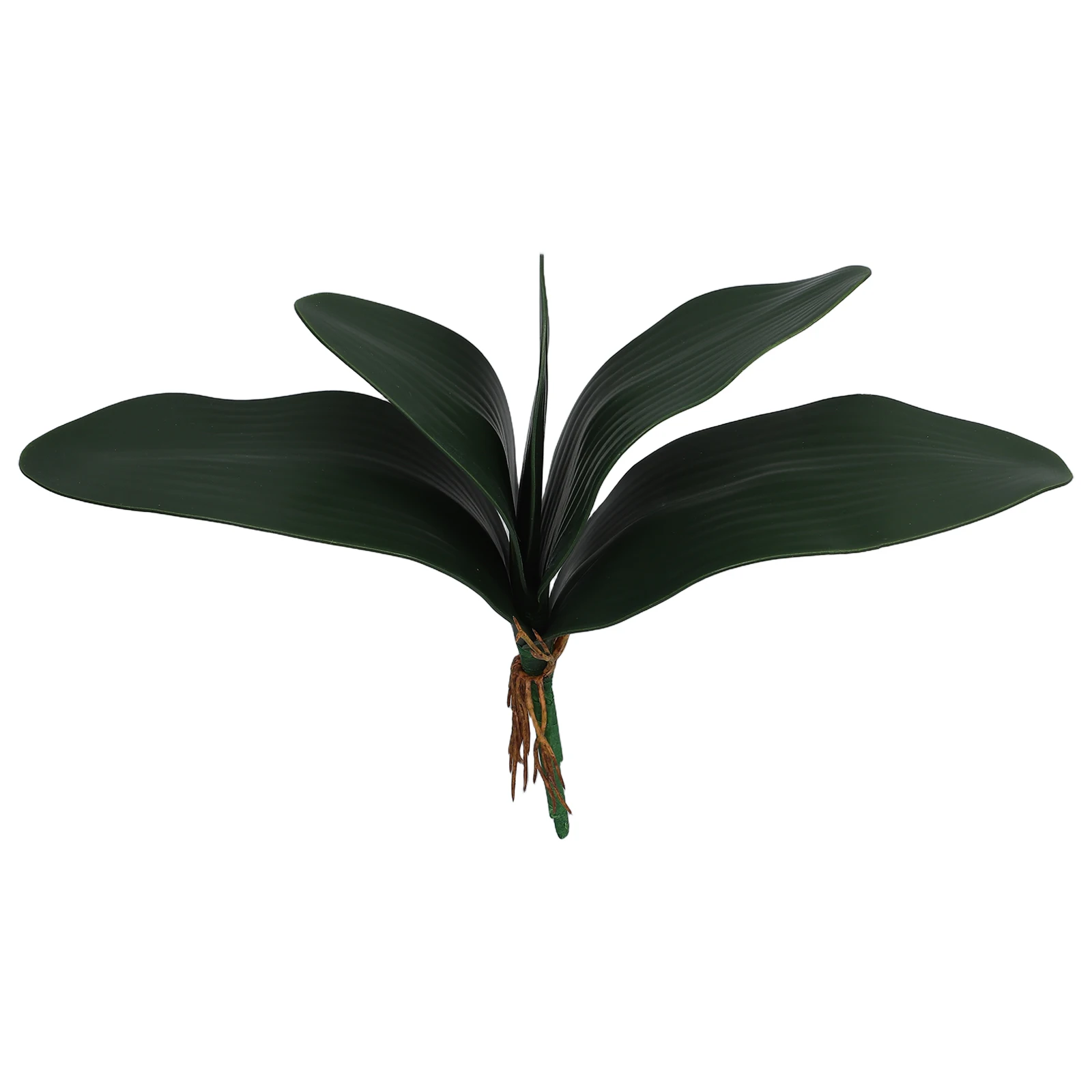 

Artificial Phalaenopsis Leaf Plant Green EVA Foam 5 Leaves Branch 29cm Decor Home Wedding Party Banquet Office