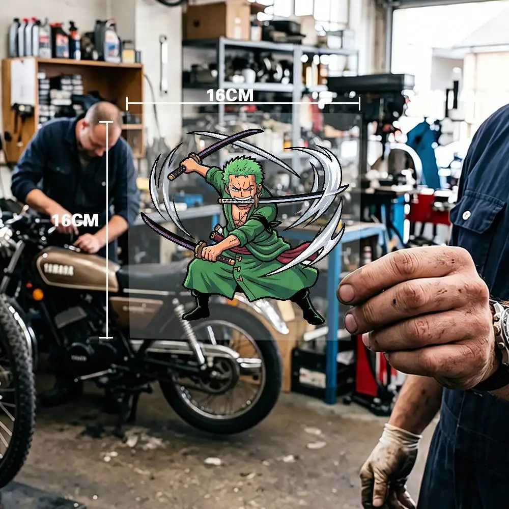 

Anime One Piece Roronoa Zoro Waterproof Stickers For Decorating Car Windows Motorcycles And Computers.