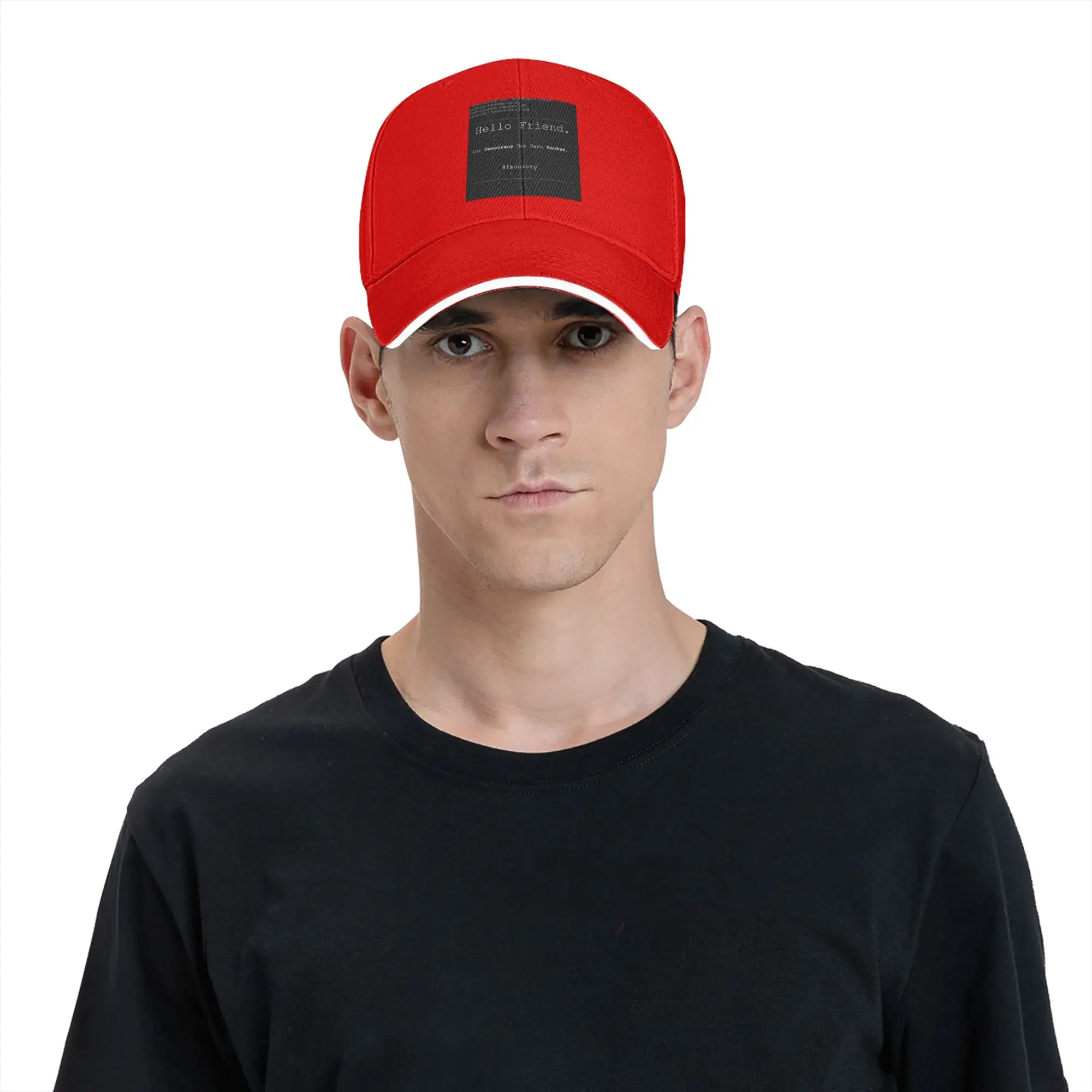 Mr Robot Hello Friend fsociety Cap Fashion Casual Baseball Caps Adjustable Hat Hip Hop Summer Unisex Baseball Hats Customizable