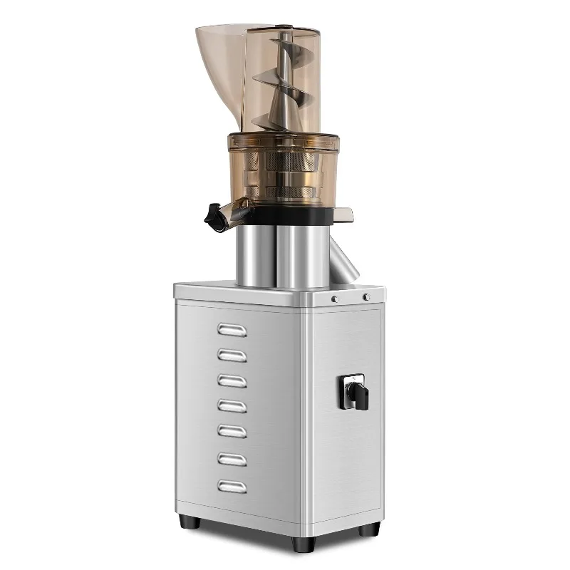 

1200W Stainless Steel No Need Cutting Auto Feeding Big Mouth Inlet Cold Press Slow Juicer Machine for Commercial