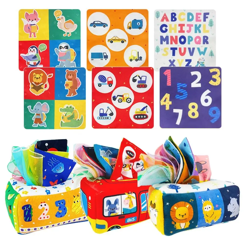 Pano engraçado montessori brinquedos colorido macio brinquedo educativo do bebê bombeando lenço de seda educação precoce aprendizagem atividade presentes 0-18m