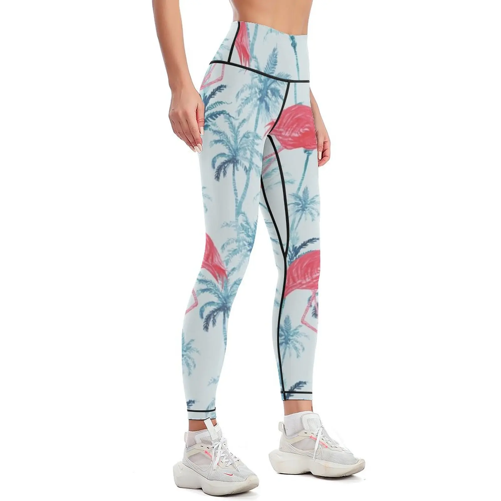 Flamingos in Paradise Leggings gym's sportswear sporty woman gym Pants sport Womens Leggings