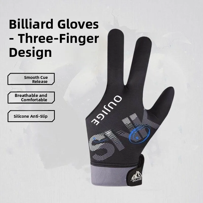 

Professional Billiard Gloves Three-Finger Left Hand Men's Ice Silk Thin Breathable Anti-slip Table Tennis Special Gloves Half...