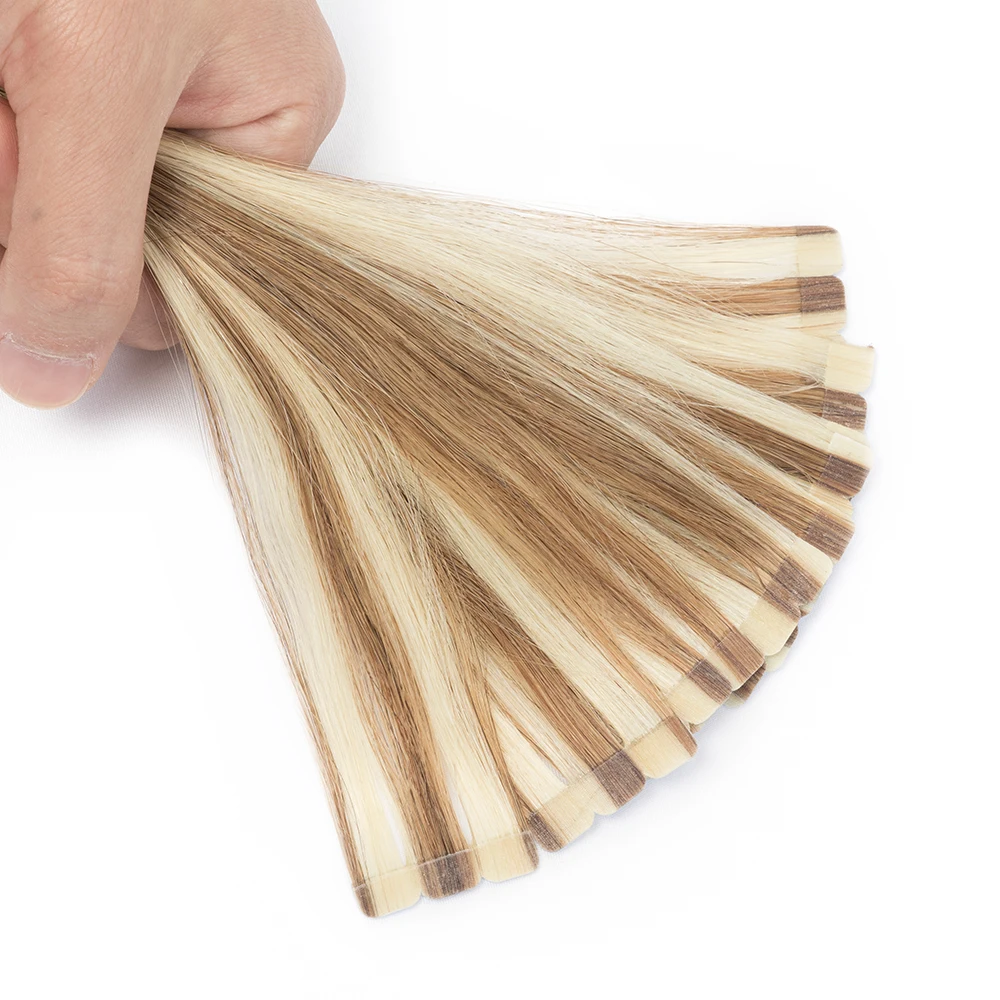Mini Tape Hair Extensions 12-20Inch Human Hair Extentions 3x0.8cm Invisible Tape 10pcs/pack For Side Machine-Remy Hair