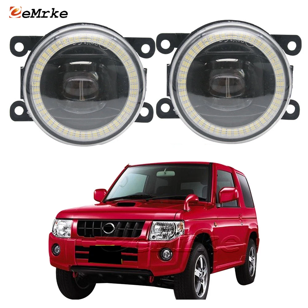 

LED Fog Light Lamp Assembly Lens for Nissan Kix PA0 H59A 2008 2009 2010 2011 2012 Angel Eye DRL Car PTF Daytime Running Lights