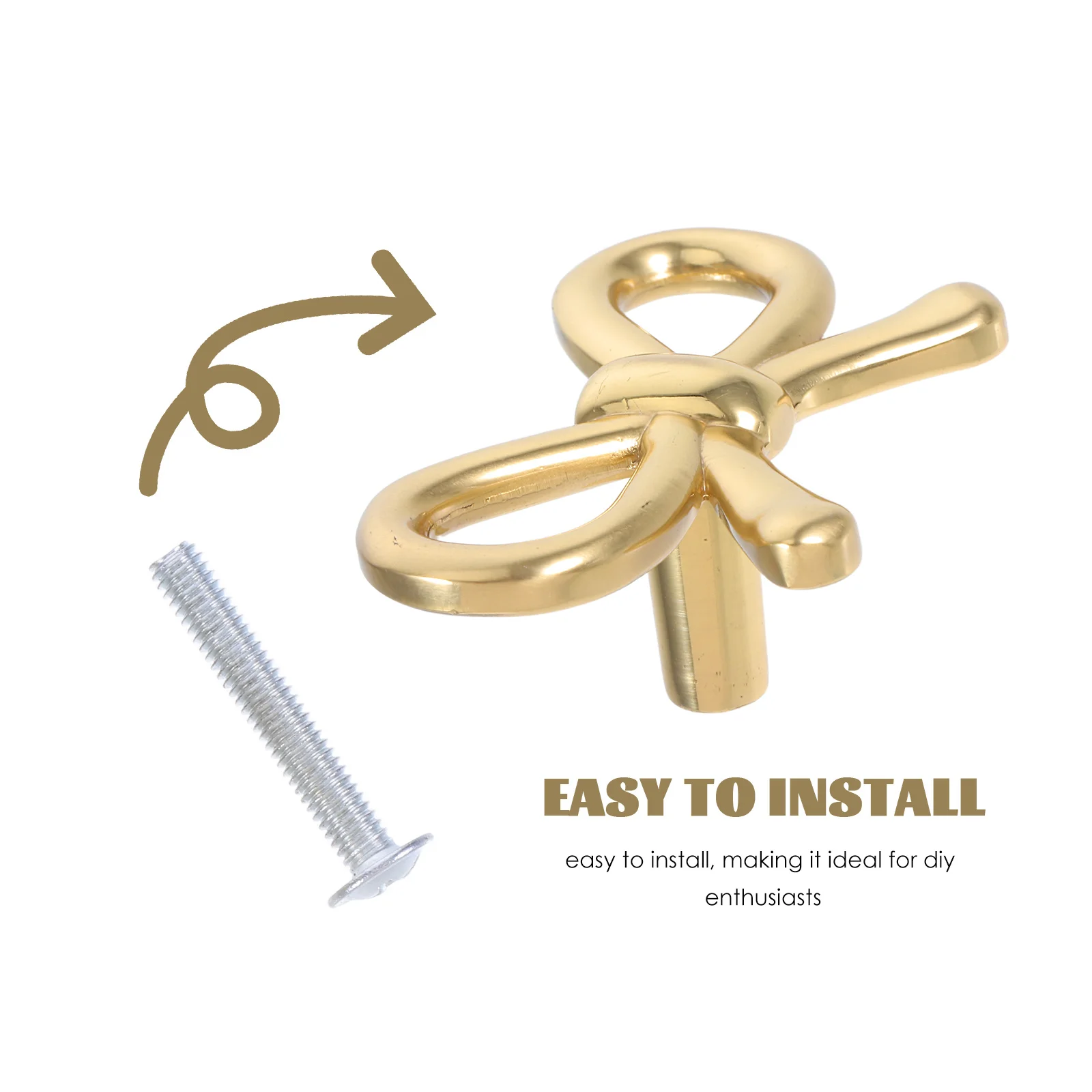 

2Pcs Brass Bow Drawer Handles Vintage Decorative Furniture Pulls for Cabinet Dresser Wardrobe Drawer Decorative Cabinet Knobs