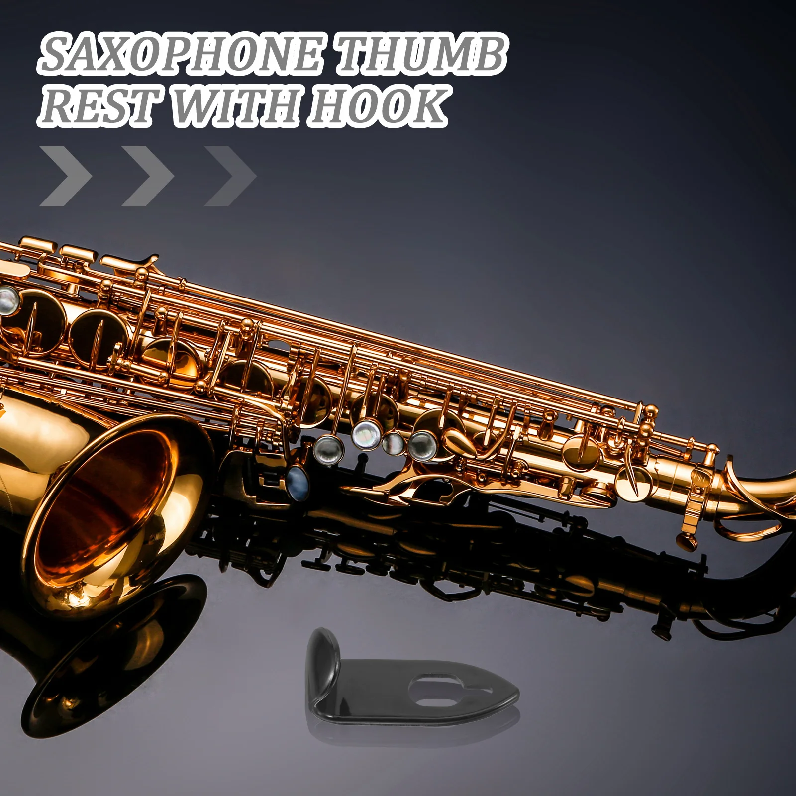 

Saxophone Thumb Support Hook Replacement Rest for Alto and Tenor Sax Anti-Slip Sturdy Comfortable