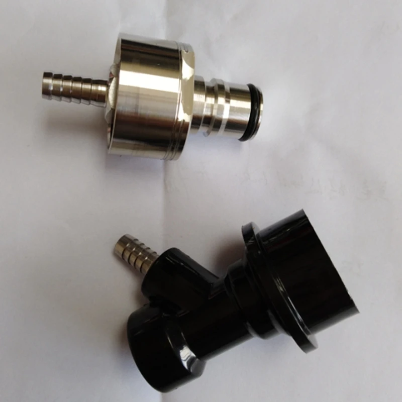 Ball Lock Disconnect Carbonation Cap - Stainless Steel Carbonation Cap with 5/16inch Barb Ball Lock Type