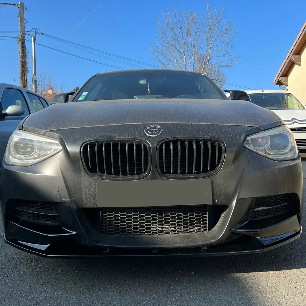 Car Front Bumper Lip Spoiler Splitter Diffuser Bodykits Tuning For BMW F20 F21 120d 120i M135i M-Sport 2012-2015 Pre-facelift