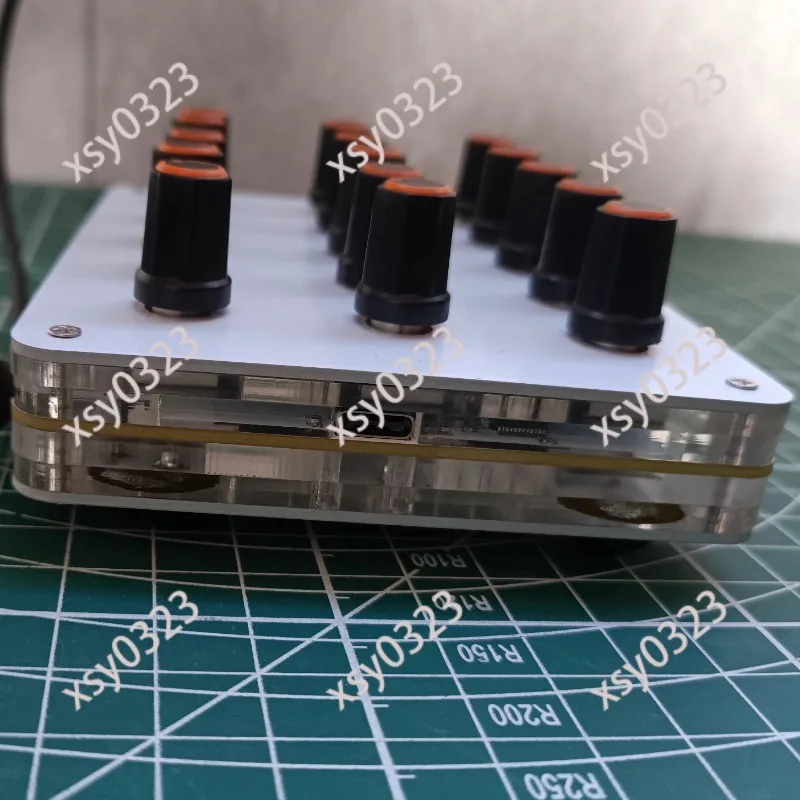 15-Button Knob MIDI Controller USB-C Volume CC Control for Digital Audio Workstation
