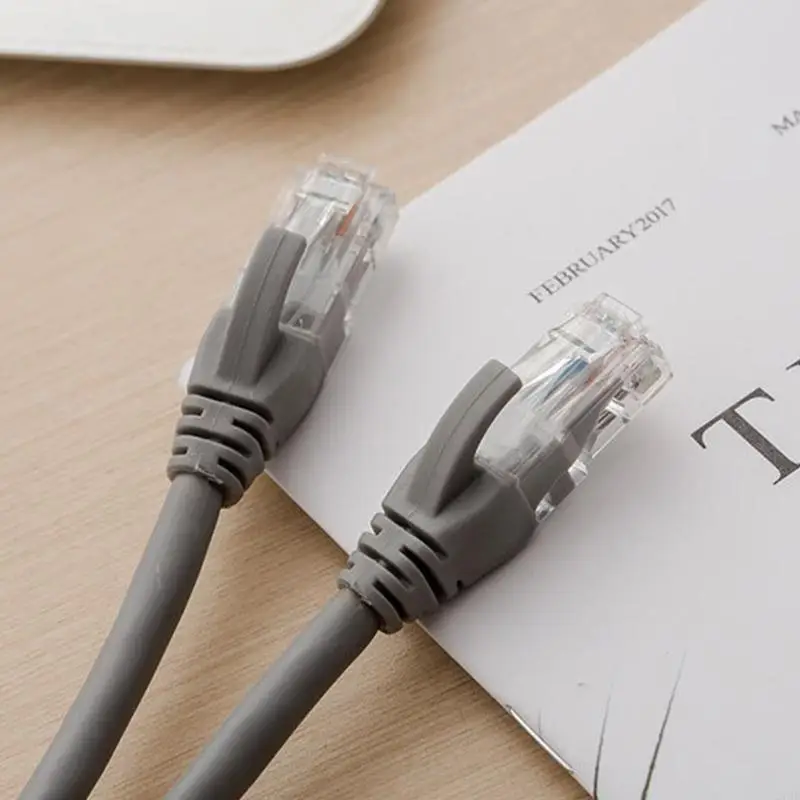 270B CAT6 이더넷 케이블 회색 빠른 속도 LAN 네트워킹 패치 게임 및 스트리밍 RJ45 24AWG 500MHz