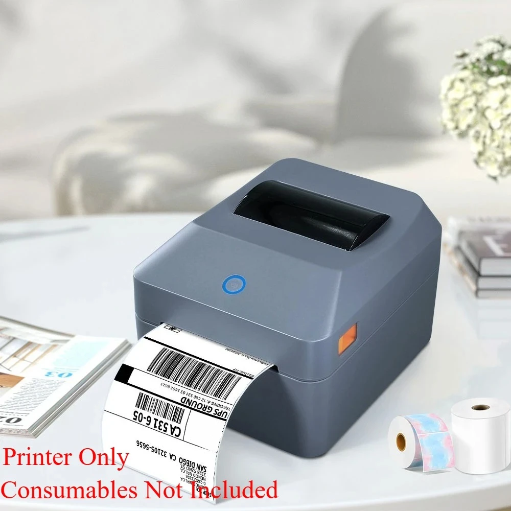 4 Inch Direct Thermal Shipping Label Printer 203DPI USB+Bluetooth+WiFi+LAN