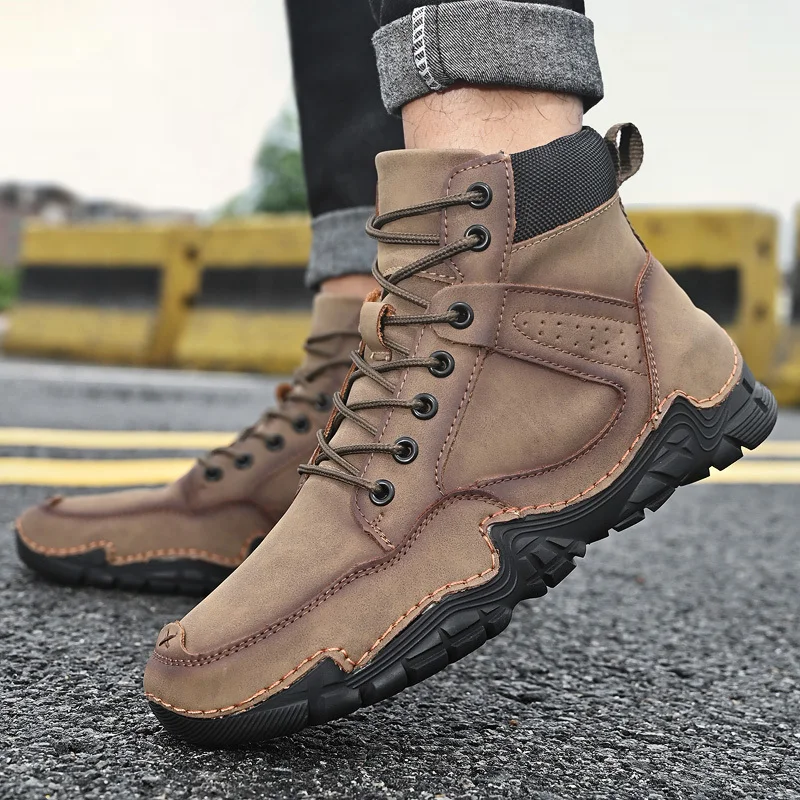 Zapatillas de deporte antideslizantes para hombre, zapatos ligeros y cómodos para correr al aire libre, Botas de senderismo de viaje, botas de negocios informales