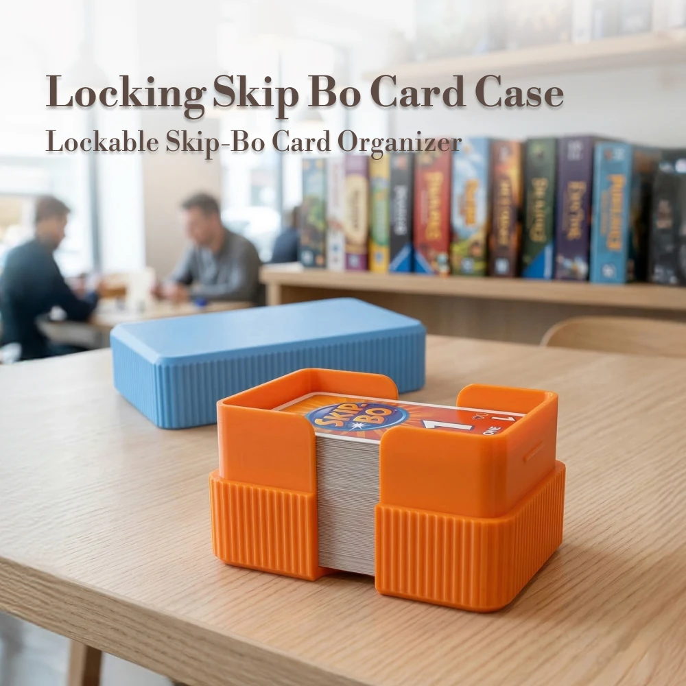 Scatola Porta Carte Skip-Bo Con Chiusura, In Plastica, Organizer Portatile E Bloccabile Per Carte Da Gioco Skip-Bo-image