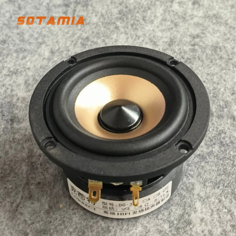 SOTAMIA 1Pcs Audiophile 3 Inch Full Range Speaker 4 8 Ohm 16W Hifi Music Home Audio Power Loudspeaker Rubber Edge Sound Speaker