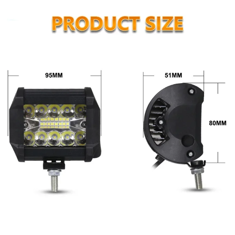 4 zoll 2 Pc Auto LED Pod Licht Spot Flut Combo LED Nebel Fahren 4x4 Off Road lichter Arbeit Lampe Für Lkw Boot ATV UTV Jeep – Detail 3