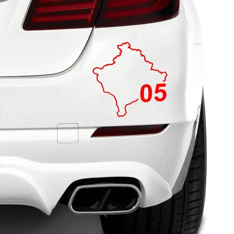 Waterproof Car Decoration, Suitable for Bumper,window,trunk, Body Kosovo Country Profile Area Code Car Decal Decorative Sticker,