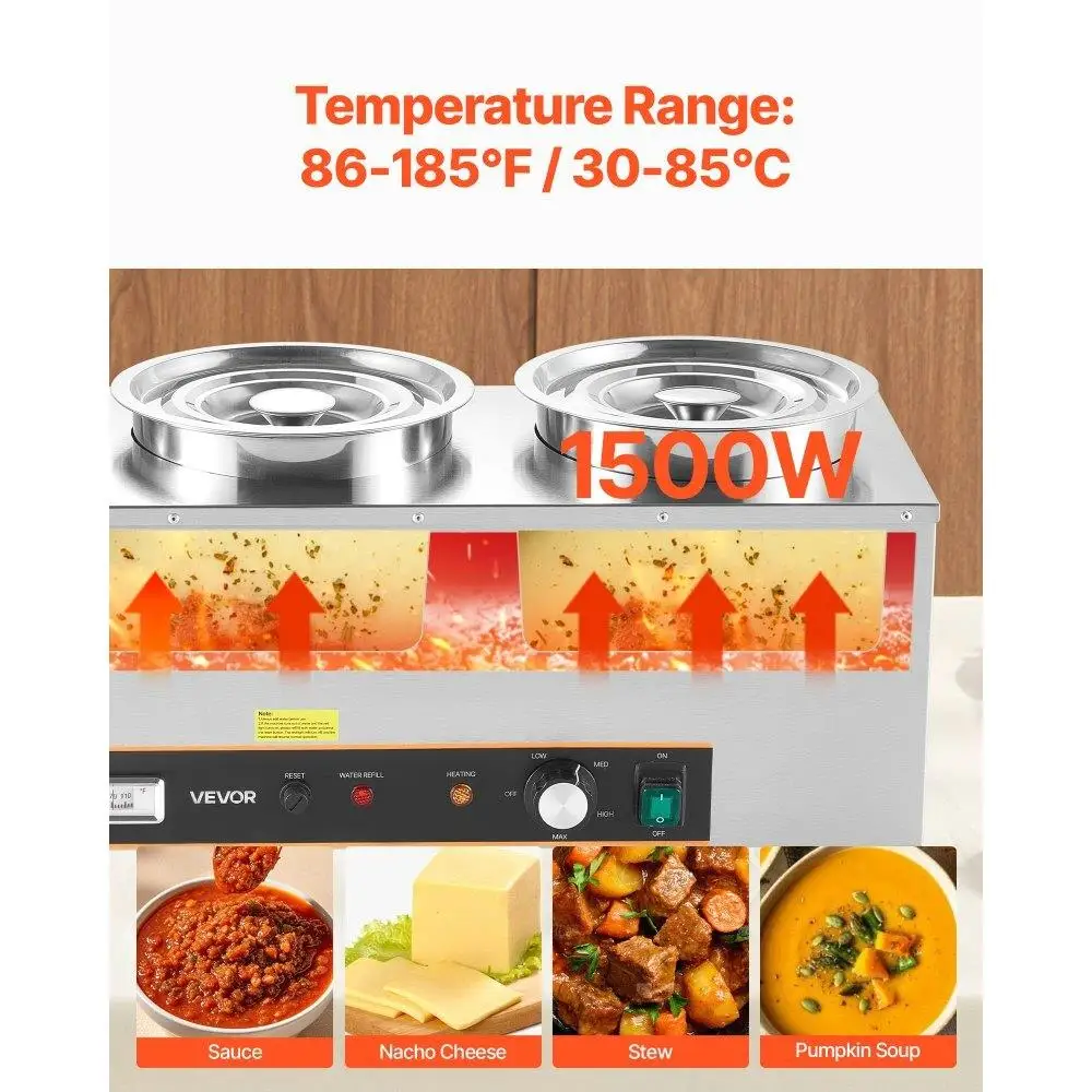 業務用スープウォーマー、3つの6クォートポットケトル加熱システム搭載、ケータリング・イベント向け