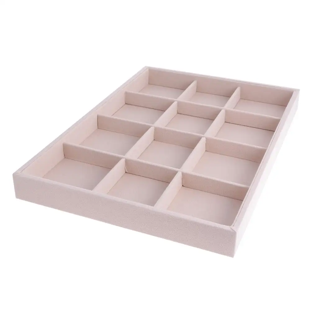 Multifunctional Velvet Jewelry Tray Storage Box Organizer Ring Holder Showcase for Jewelry Set Display