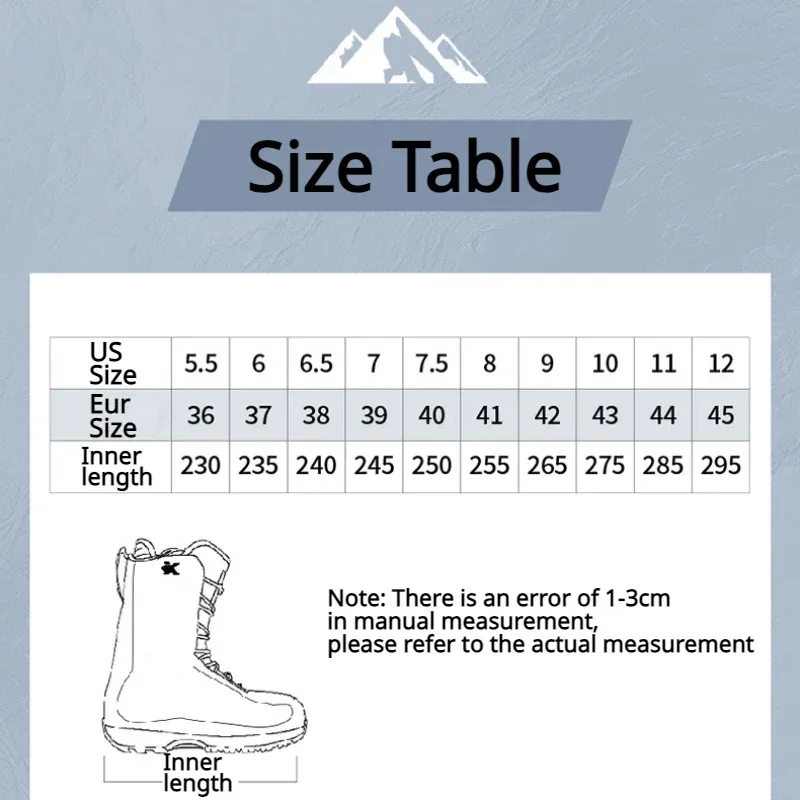 Outdoor New 2025 Ski Shoes Adult Winter Warm Ventilate Snowboard Sport Boot Man Woman Skiing Non-slip Shoe Gear Snow Boots