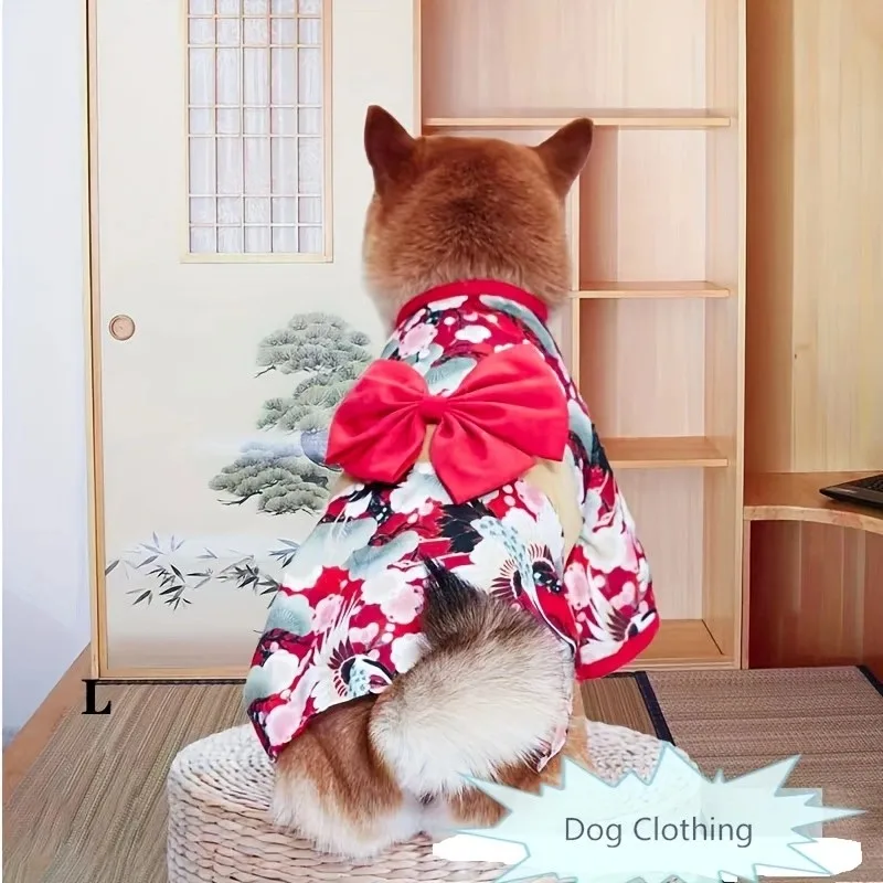 Wiosenne letnie ubrania dla kota Pies Japoński styl Odzież dla zwierząt Kimono dla małych średnich psów Shiba Inu Corgi Kostium dla szczeniaka