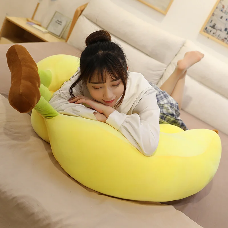 35-70cm Creative Cartoon Banana Plush Pillow Kawaii Soft Sofa Cushion Toy Cute Plush Doll Children Fruit Toys Gift