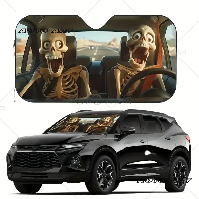 

Alien Skeleton Sunshade Windshield Sunshade Car Front Window Visor Sunshade Accessories Covers