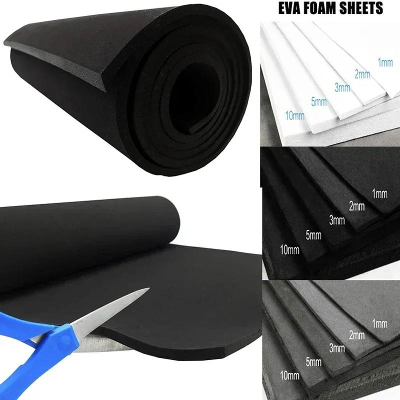 

1pcs Thickness 1/2/3/5/10mm Eva Foam Sheets Sound-Absorbing Noise Spone Foam Craft Eva Sheets Handmade Model Making Material